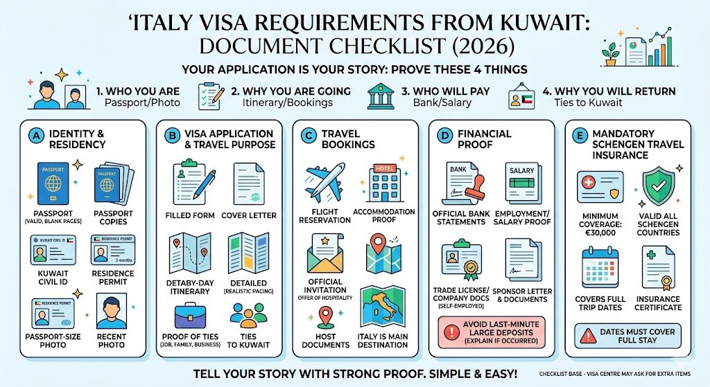 Italy visa requirements from Kuwait: the document checklist (2026)